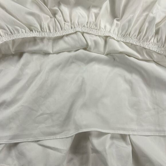 Amanda Uprichard Sicily Ruched Smocked Fit and Flare Mini Dress White Size M - Picture 5 of 16